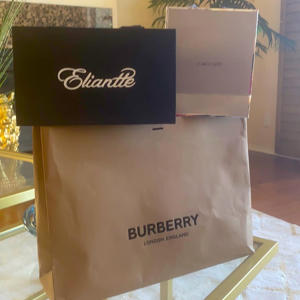 Designer shopping bags&boxes sold separately